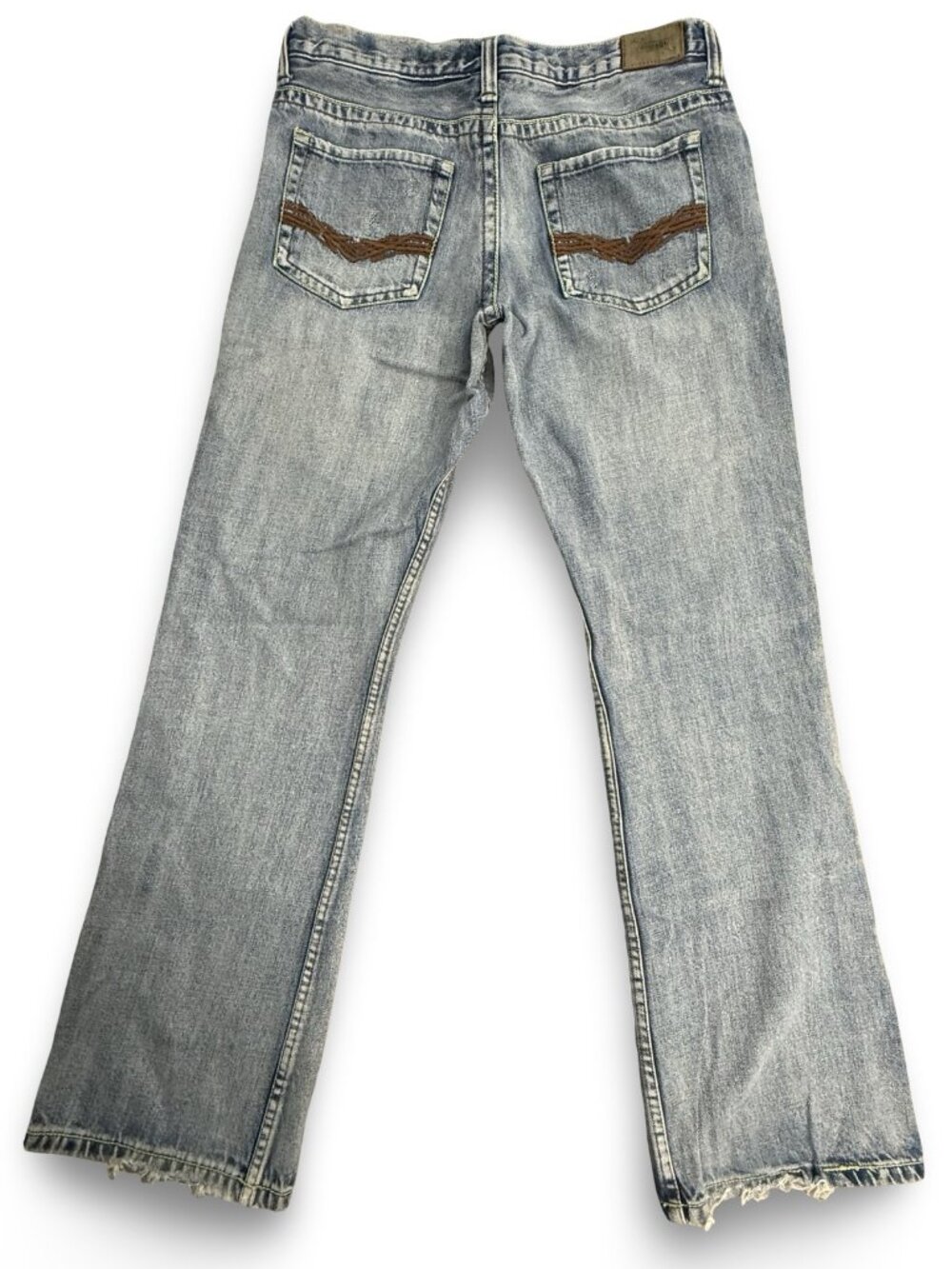 Vtg Urban Up Pipeline Lowrise Bootcut Jeans Mens 34 Blue Embroidered Cotton Y2K